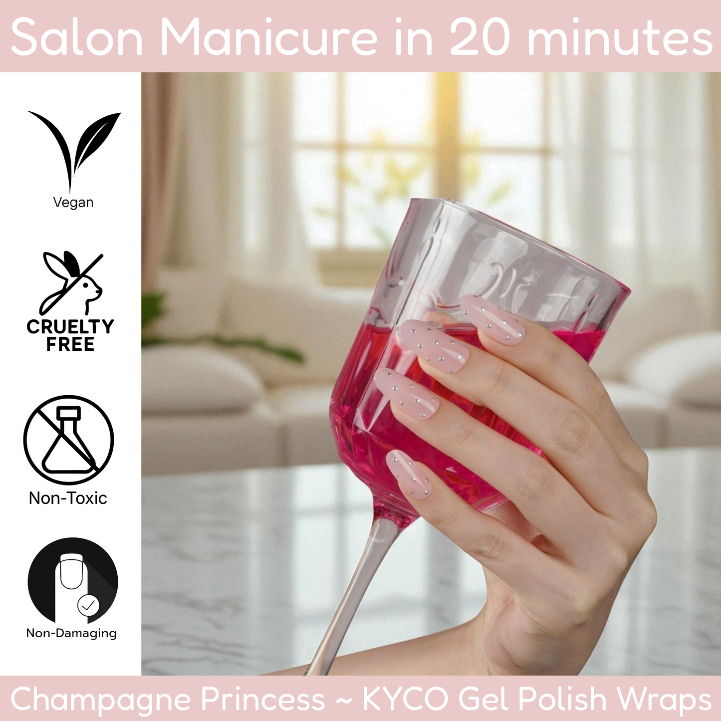 CHAMPAGNE PRINCESS Gel Polish Wraps 30 Pack