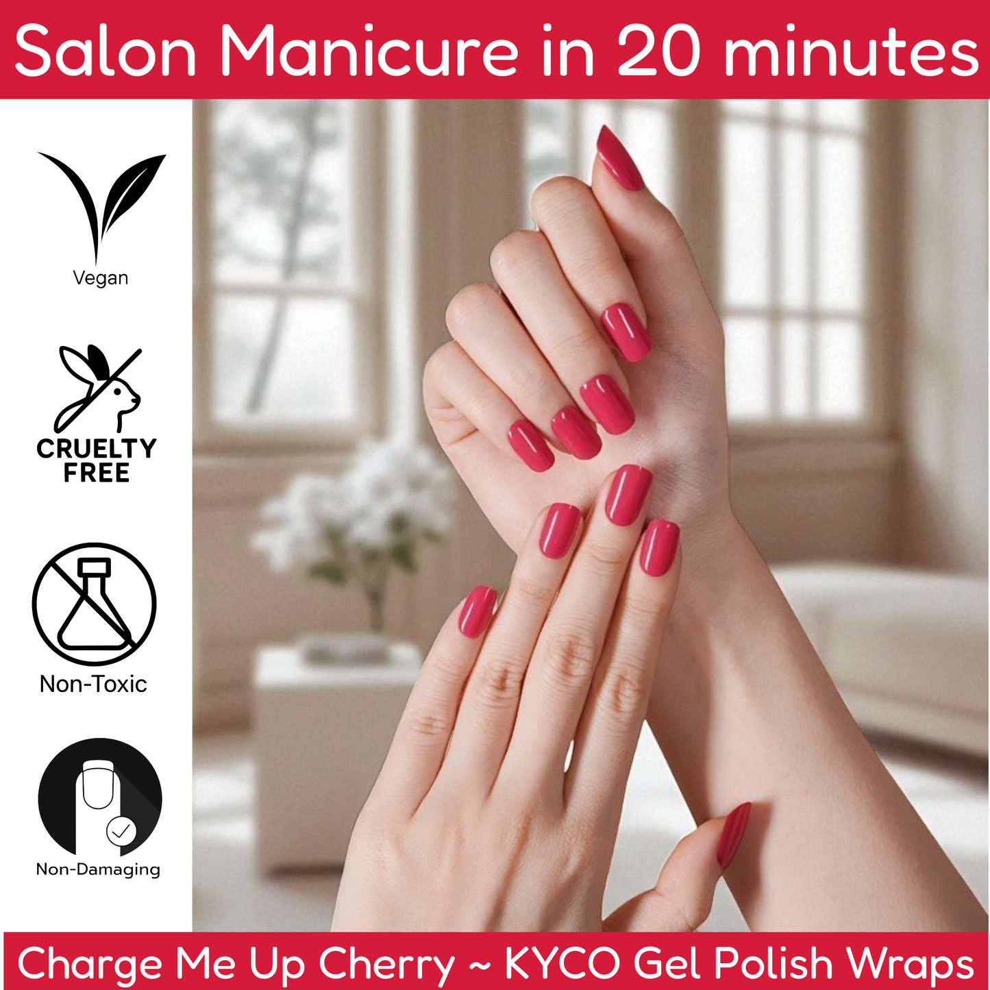 CHARGE ME UP CHERRY Gel Polish Wraps 30 Pack