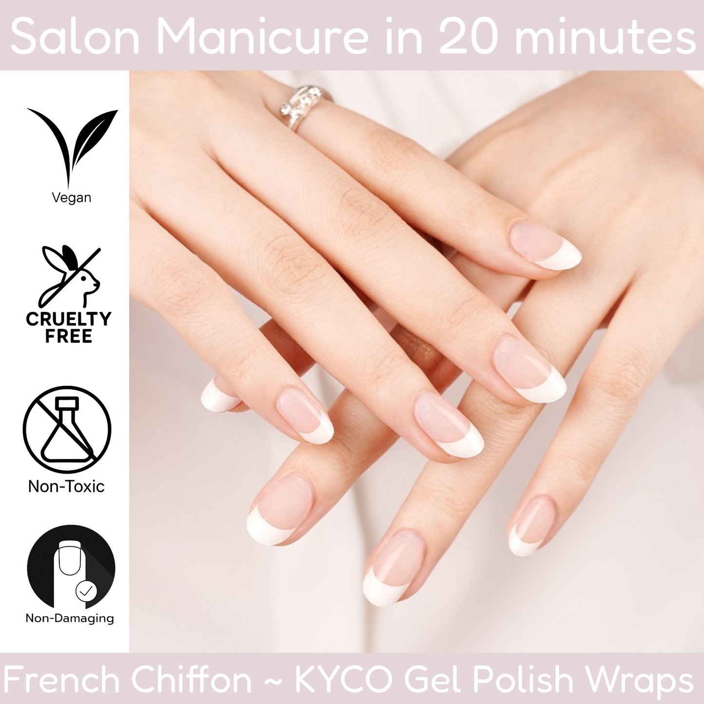 FRENCH CHIFFON Gel Polish Wraps 30 Pack