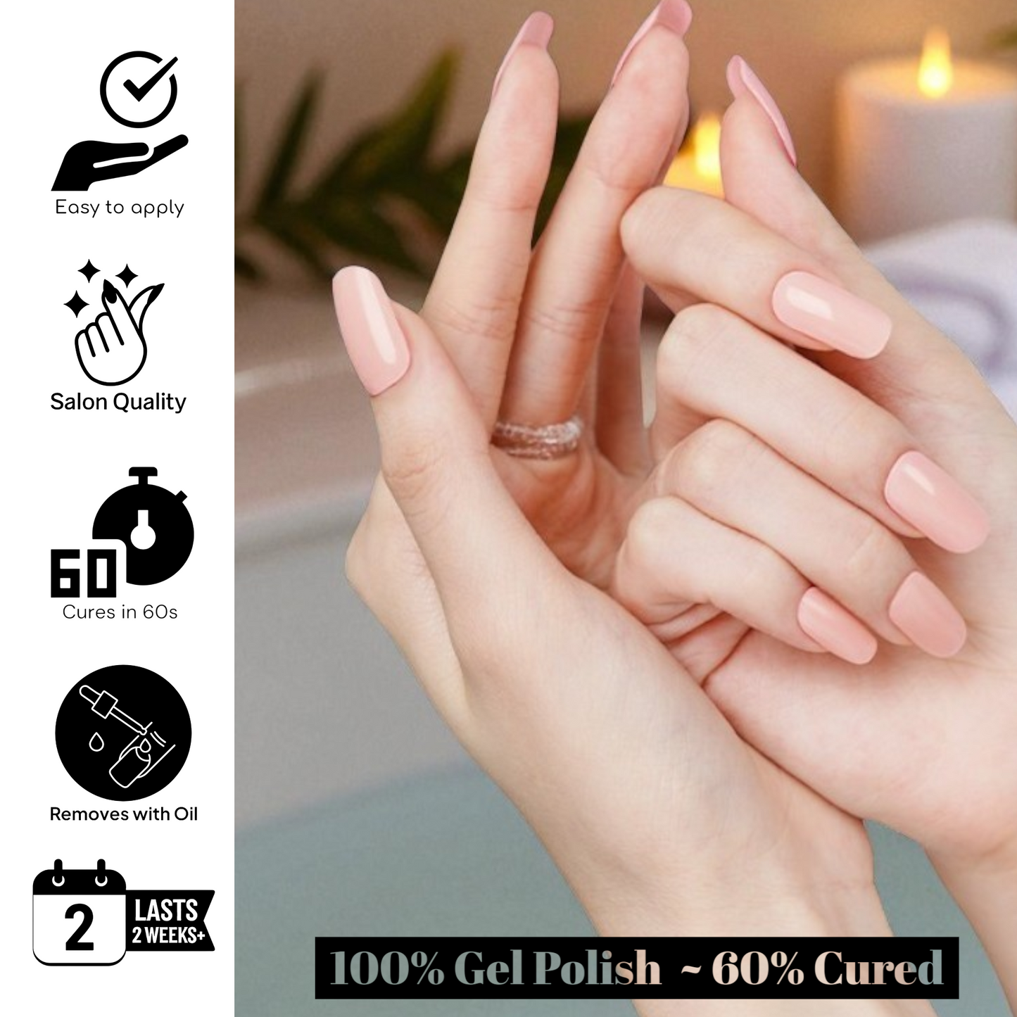 BABY GIRL BLUSH Gel Polish Wraps 30 Pack