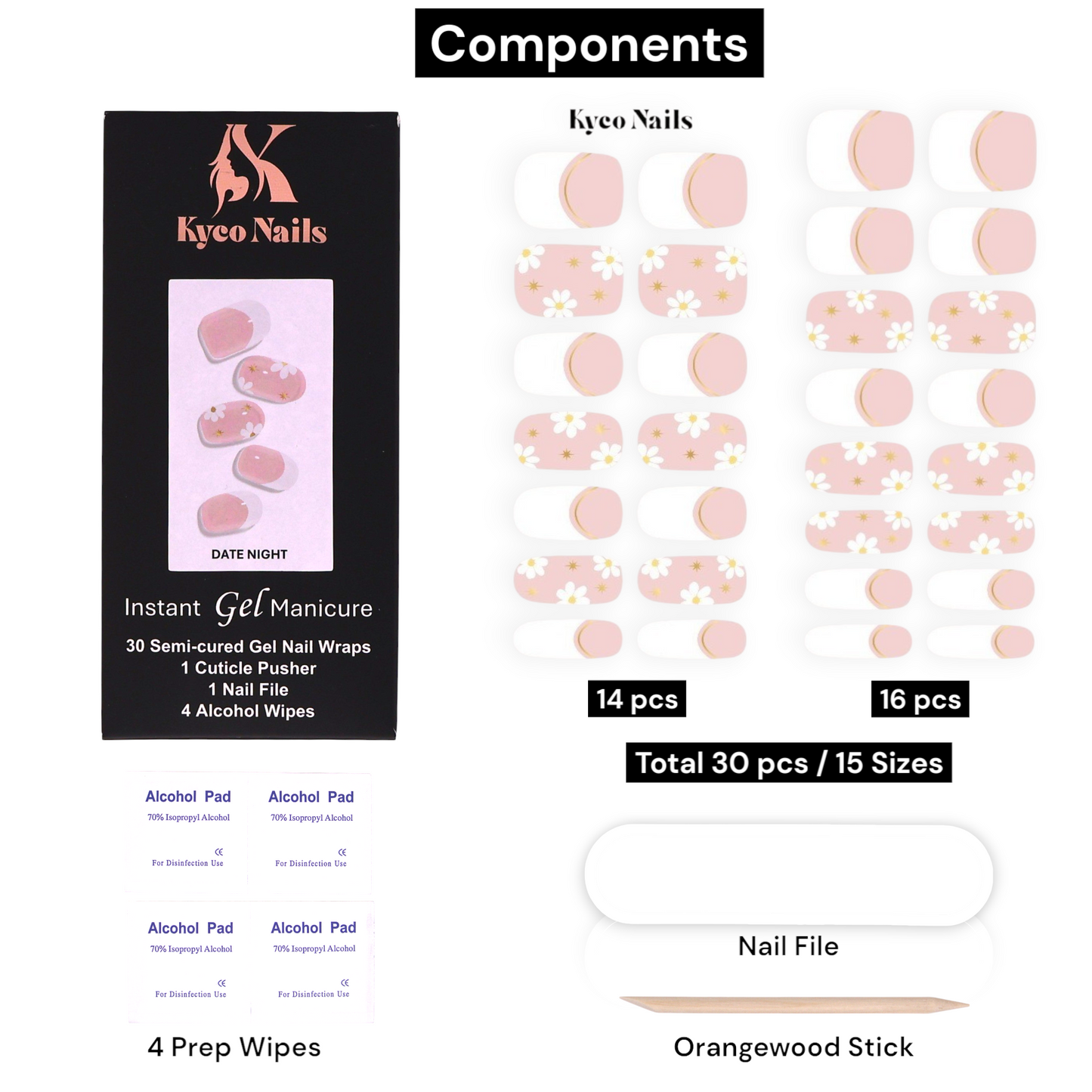 DATE NIGHT Gel Polish Wraps 30 Pack