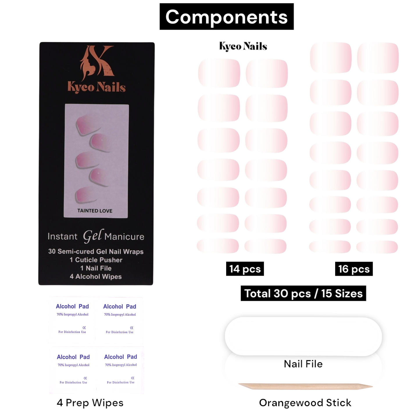 TAINTED LOVE Gel Polish Wraps 30 Pack