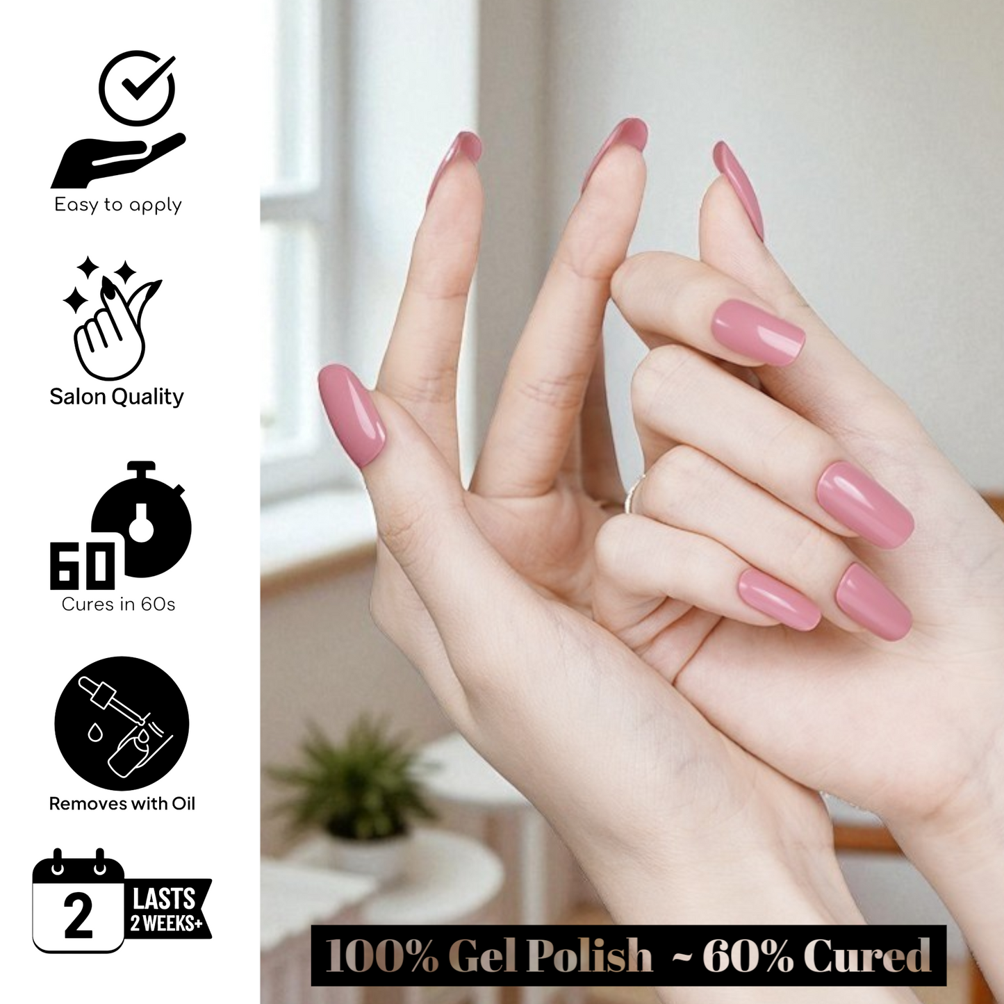 ANTIQUE ROSE Gel Polish Wraps 30 Pack