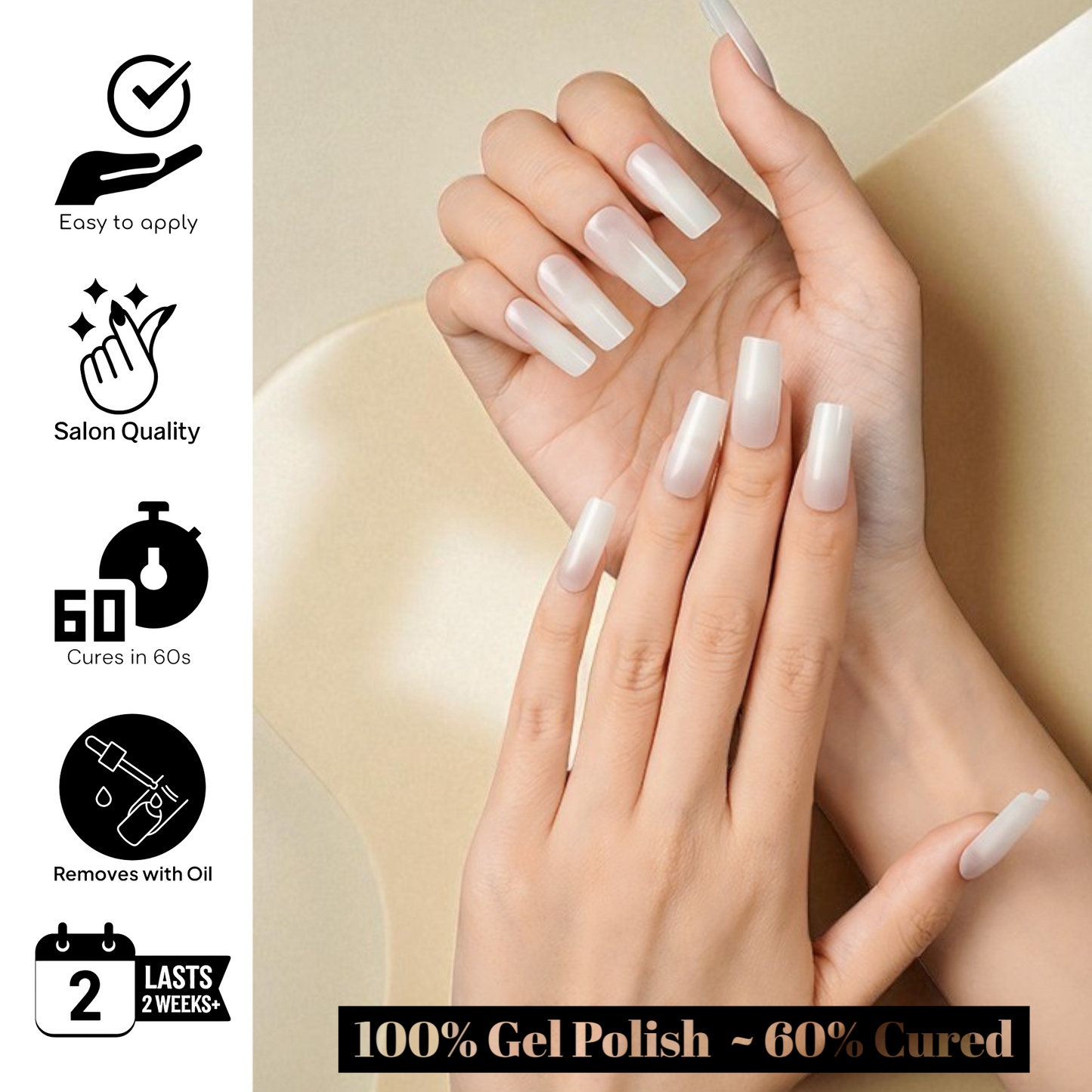 CASHMERE CRÈME Gel Polish Wraps 30 Pack
