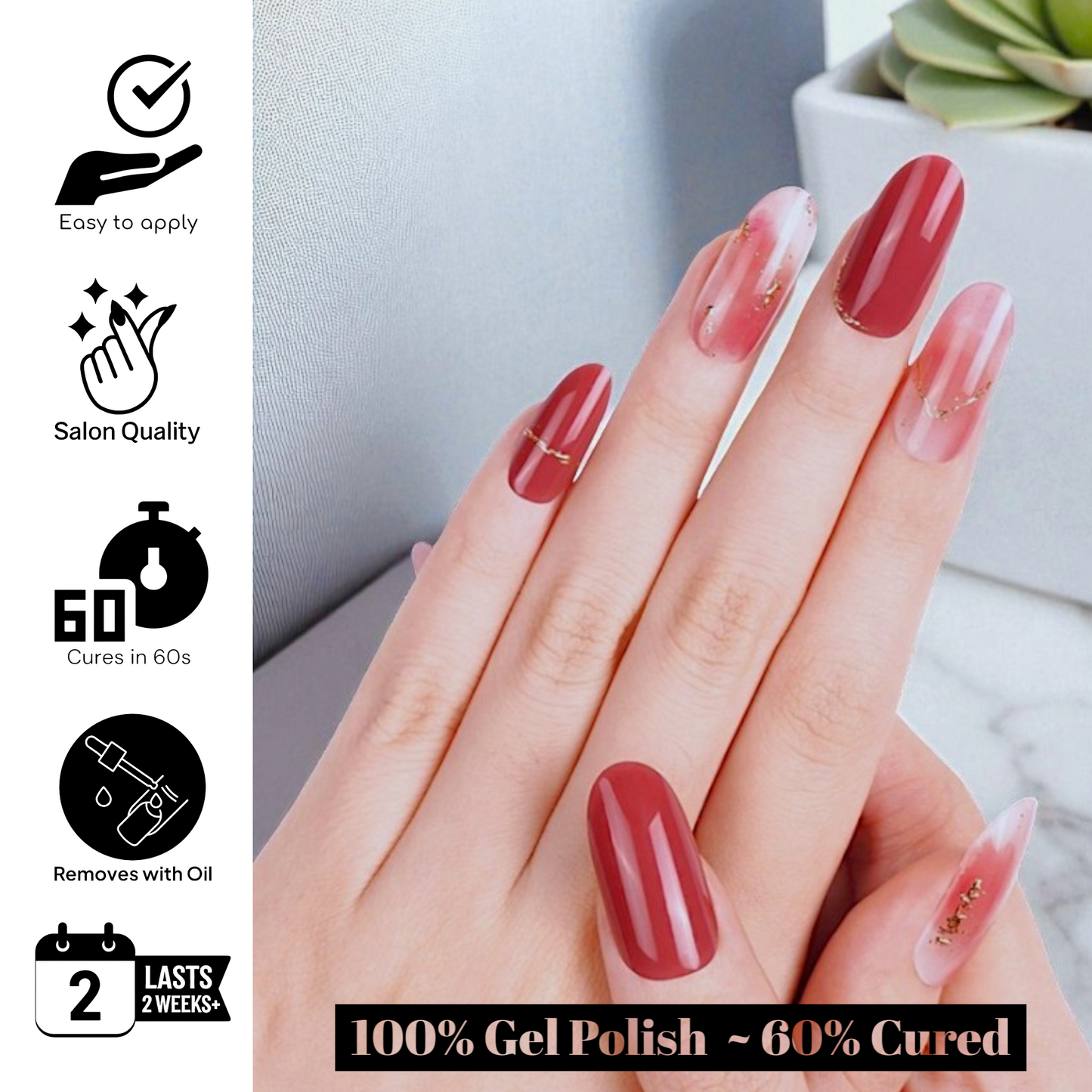 DARE TO FLARE Gel Polish Wraps 30 Pack