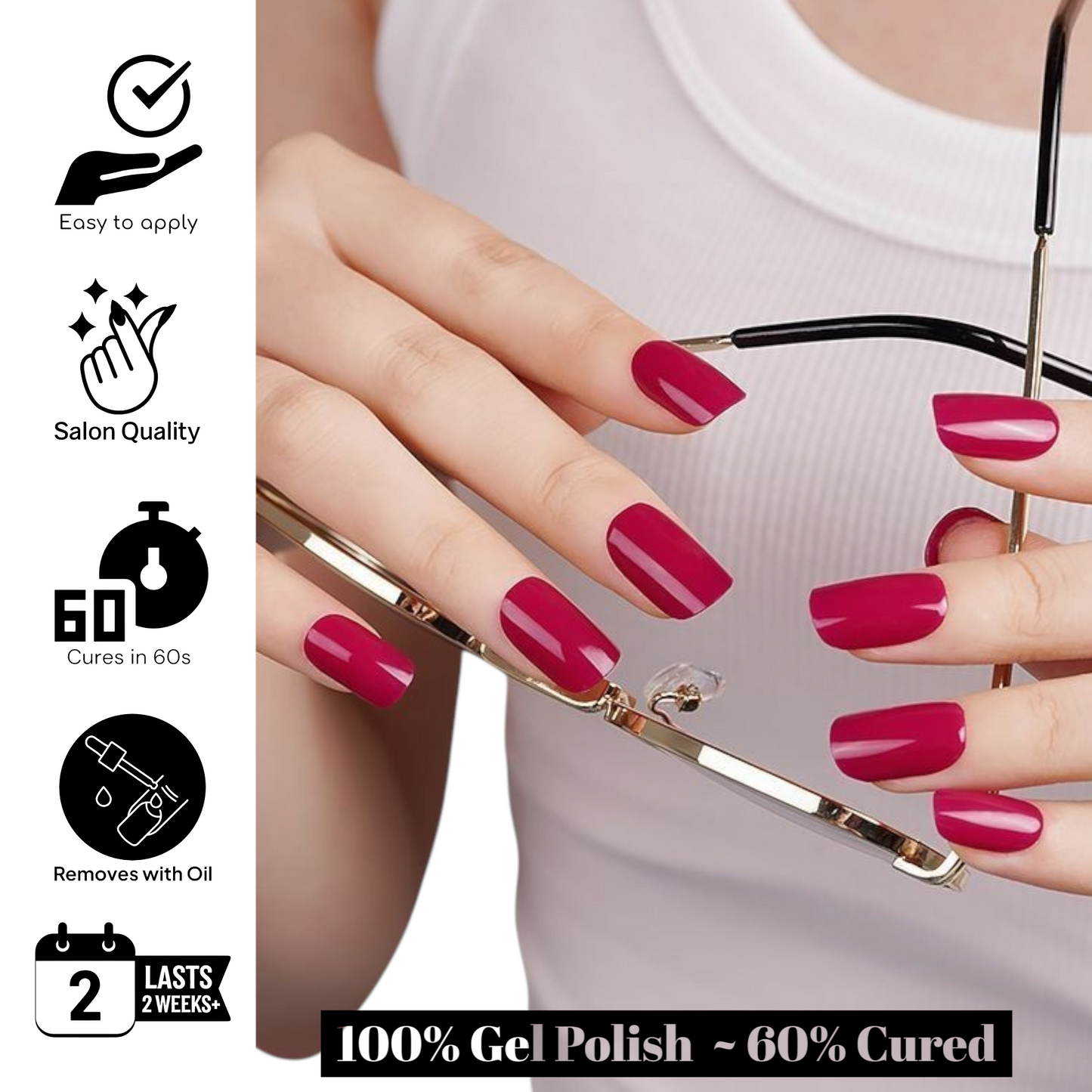 FLASHDANCE FUCHSIA Gel Polish Wraps 30 Pack