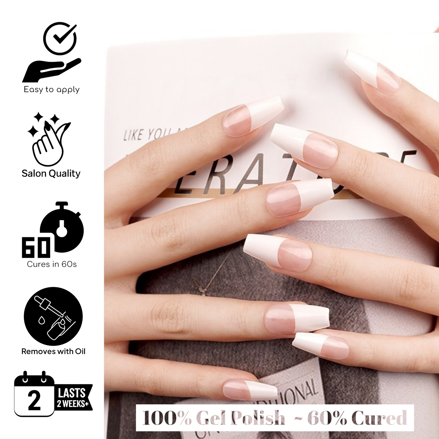 FRENCH CHIFFON Gel Polish Wraps 30 Pack