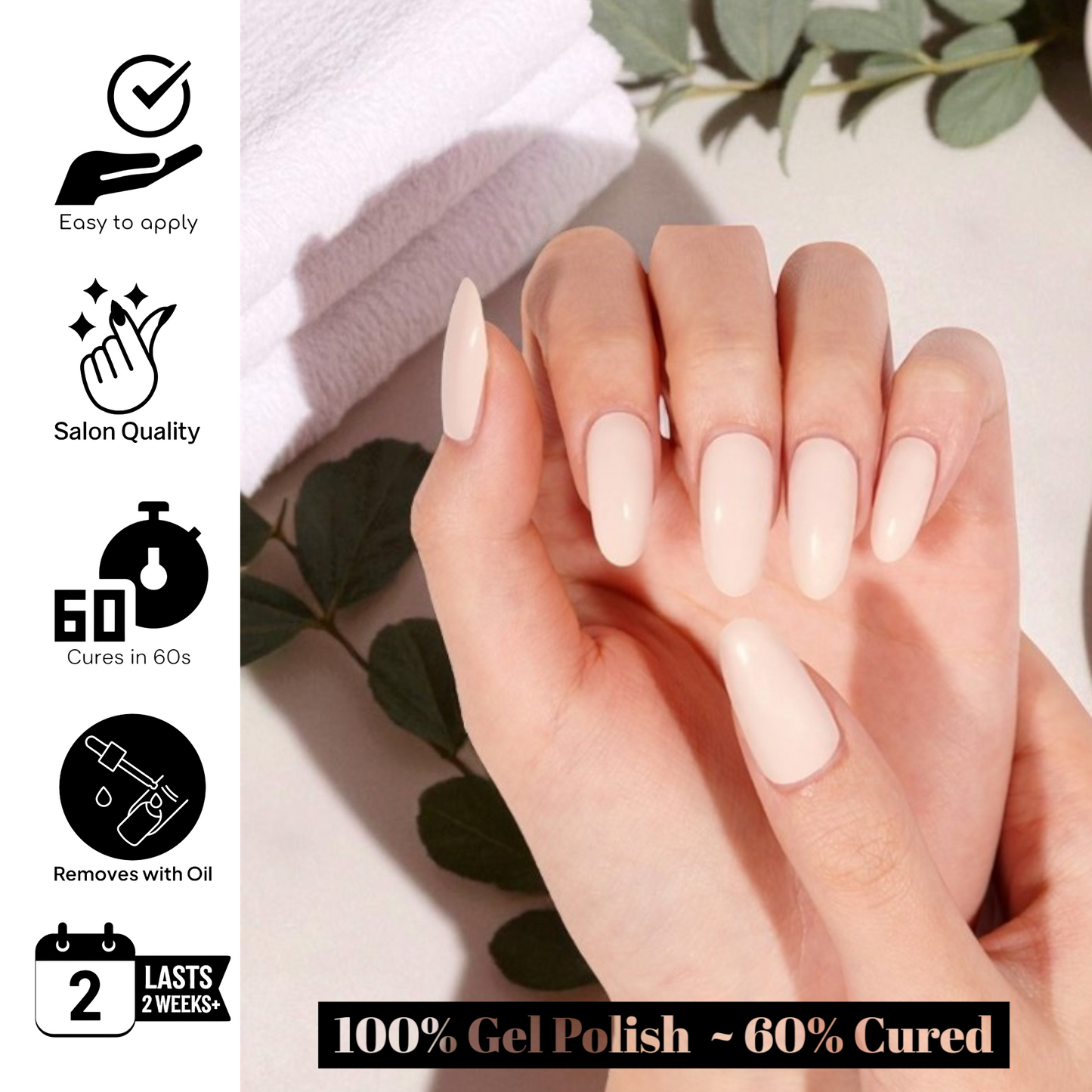 PINK BLUSH Gel Polish Wraps 30 Pack