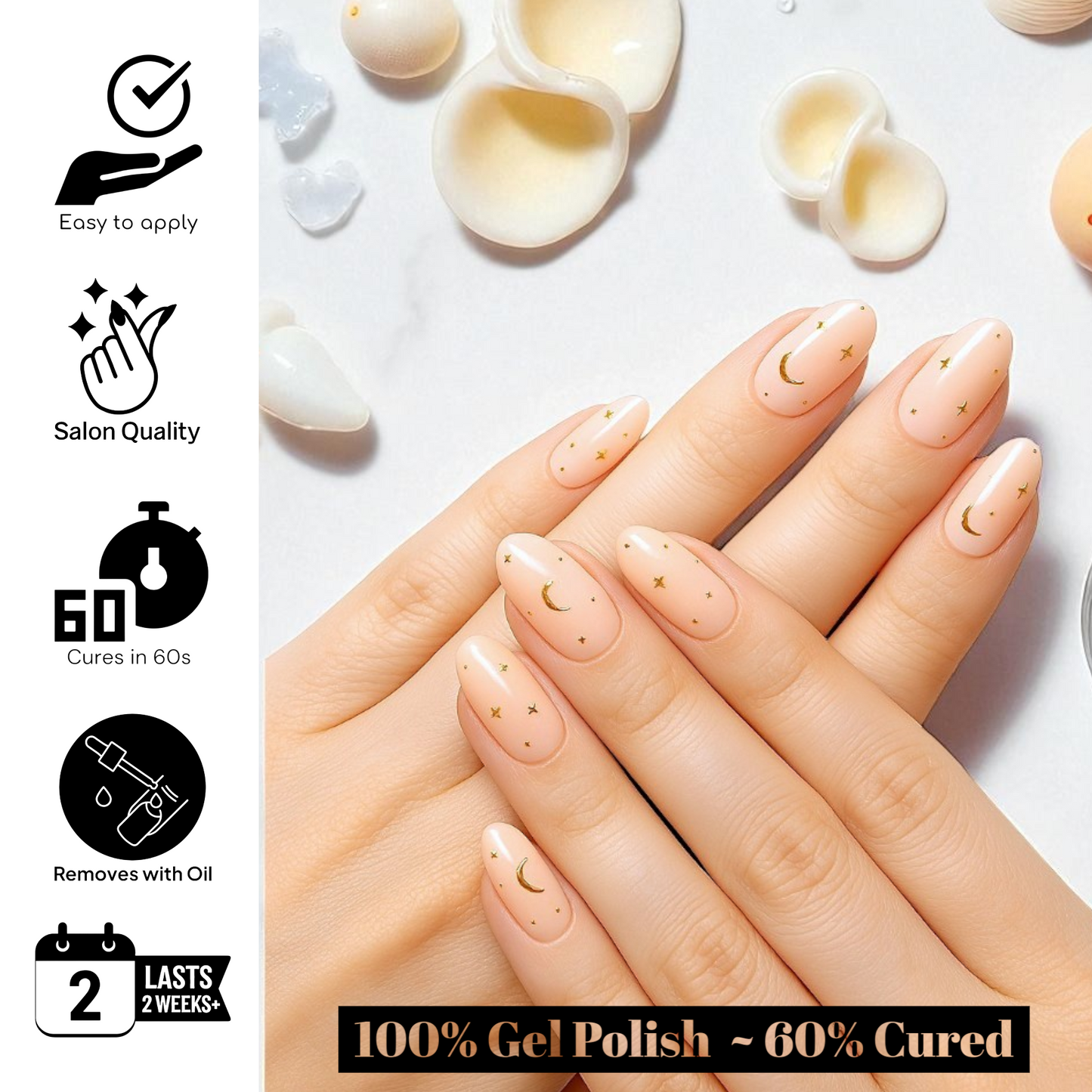 SPARKLING SAND DUNE Gel Polish Wraps 30 Pack