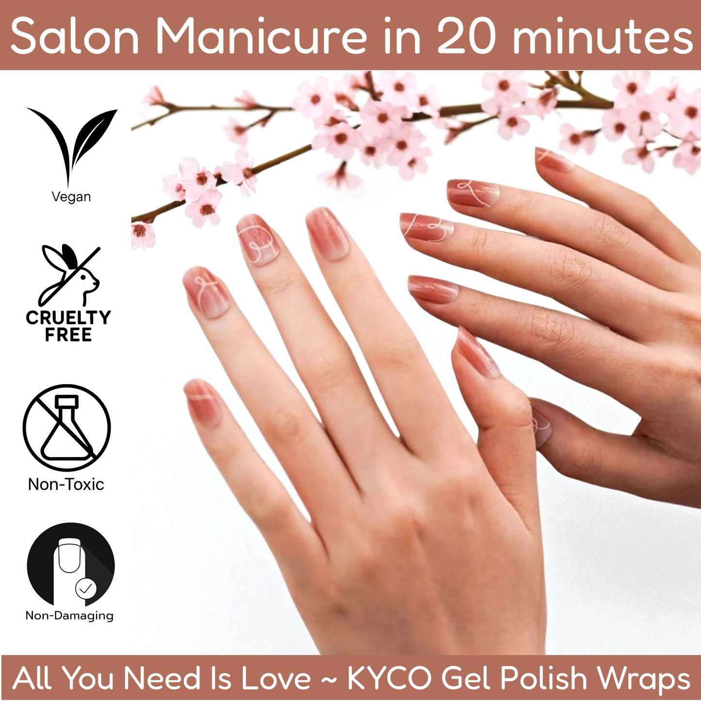 ALL YOU NEED IS LOVE Gel Polish Wraps 30 Pack