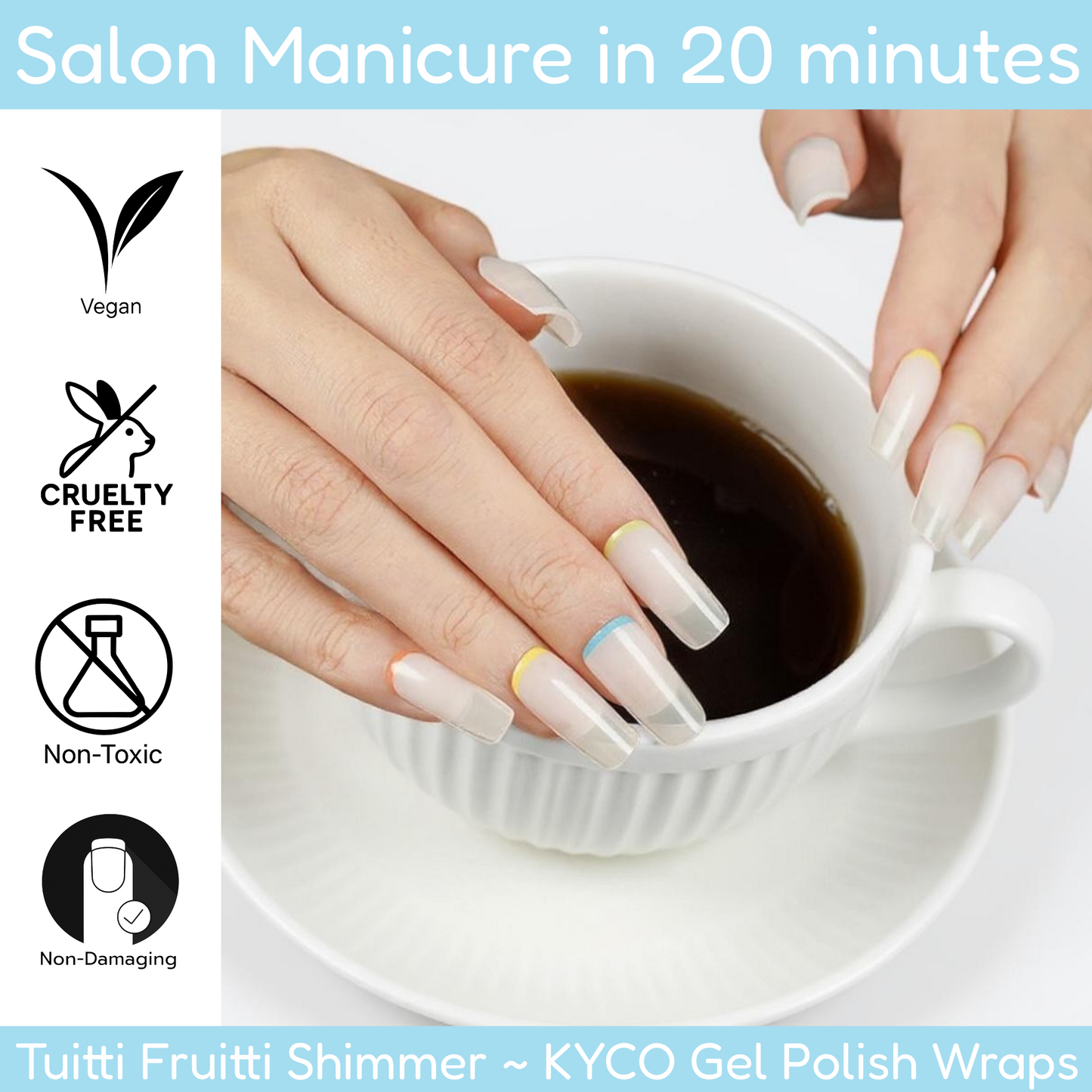 TUTTI FRUITTI SHIMMER Gel Polish Wraps 30 Pack