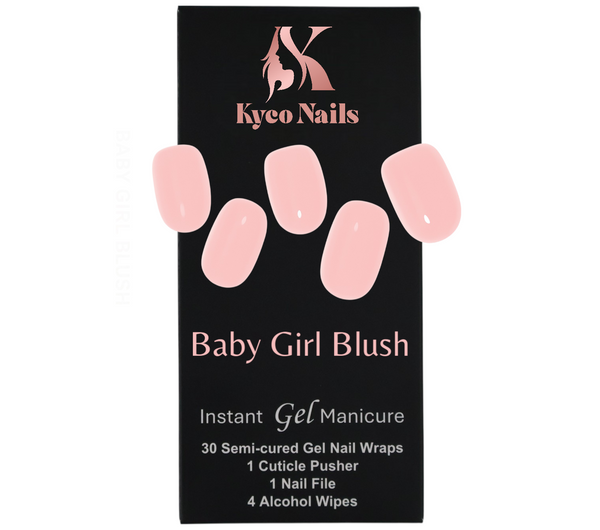 BABY GIRL BLUSH Gel Polish Wraps 30 Pack