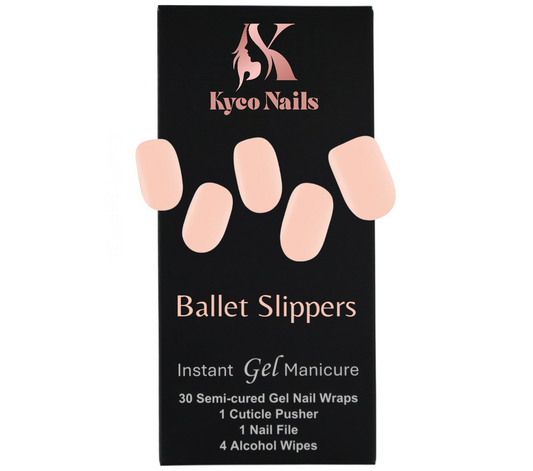 BALLET SLIPPERS Gel Polish Wraps 30 Pack