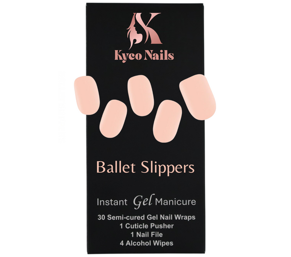 BALLET SLIPPERS Gel Polish Wraps 30 Pack