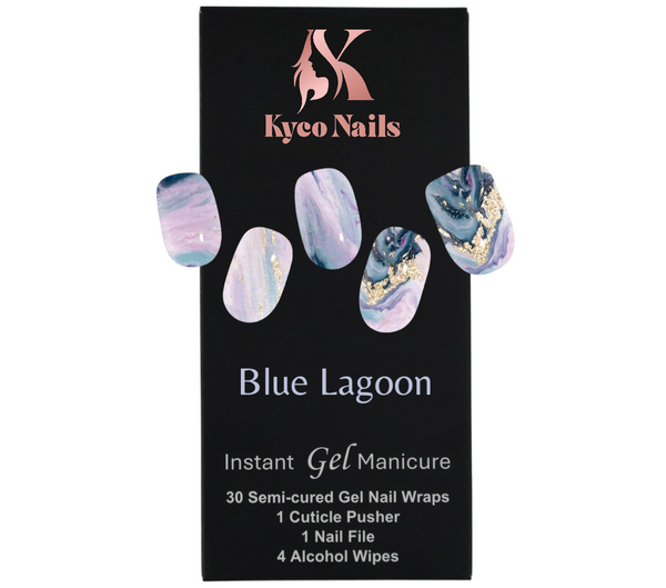 BLUE LAGOON Gel Polish Wraps 30 Pack