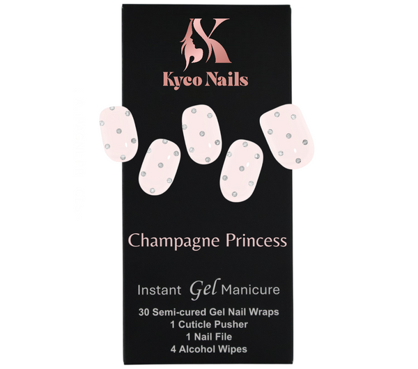 CHAMPAGNE PRINCESS Gel Polish Wraps 30 Pack