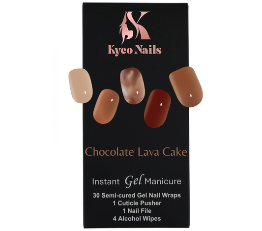 CHOCOLATE LAVA CAKE Gel Polish Wraps 30 Pack