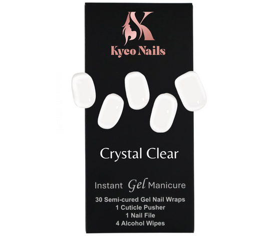 CRYSTAL CLEAR Gel Polish Wraps 30 Pack