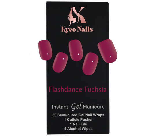 FLASHDANCE FUCHSIA Gel Polish Wraps 30 Pack