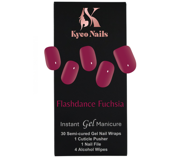 FLASHDANCE FUCHSIA Gel Polish Wraps 30 Pack