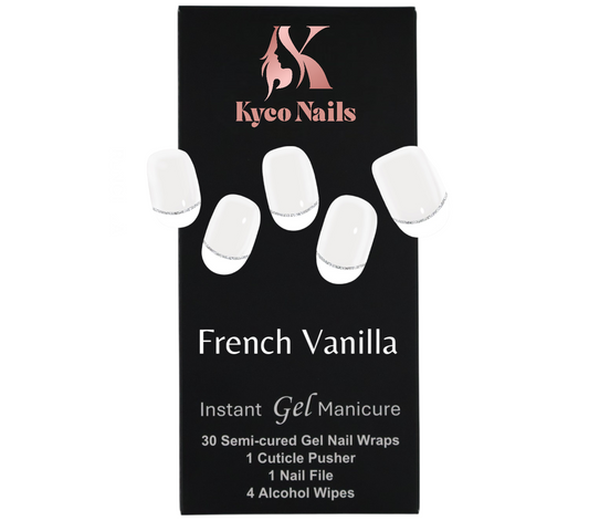 FRENCH VANILLA Gel Polish Wraps 30 Pack