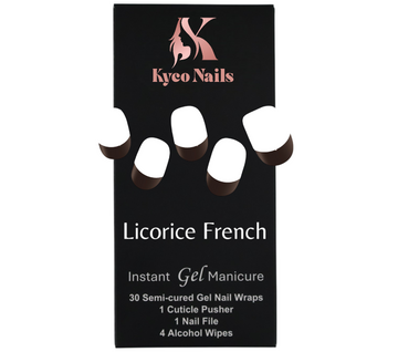 Licorice French – Semi-Cured Gel Nail Wraps