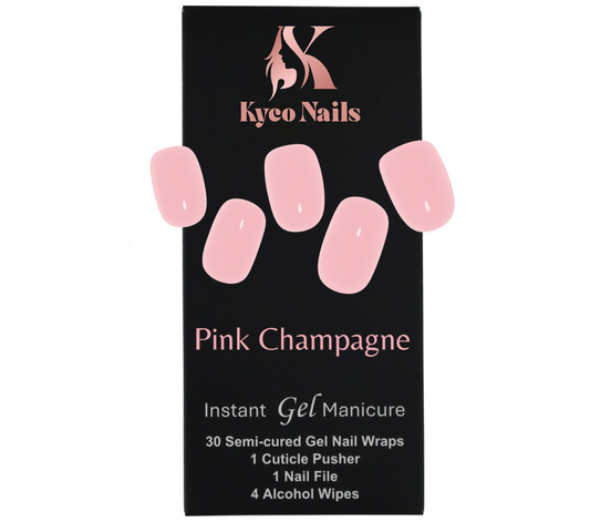 PINK CHAMPAGNE Gel Polish Wraps 30 Pack