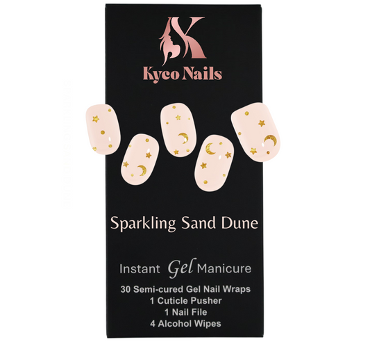 SPARKLING SAND DUNE Gel Polish Wraps 30 Pack