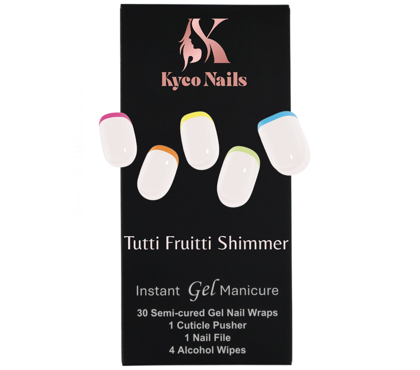 TUTTI FRUITTI SHIMMER Gel Polish Wraps 30 Pack