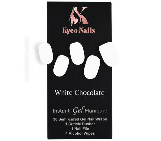 WHITE CHOCOLATE Gel Polish Wraps 30 Pack