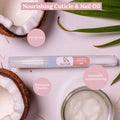 Kyco Nails nourishing cuticle and nail oil pen with coconut oil, non-greasy and instantly moisturising.