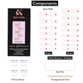 Kyco Nails Cotton Candy soft pink gel nail wraps with a small red heart detail. Includes 30 wraps and application tools.