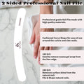 Kyco Nails white 2-sided professional nail file with 180/240 grit for shaping and smoothing gel wraps and natural nails.