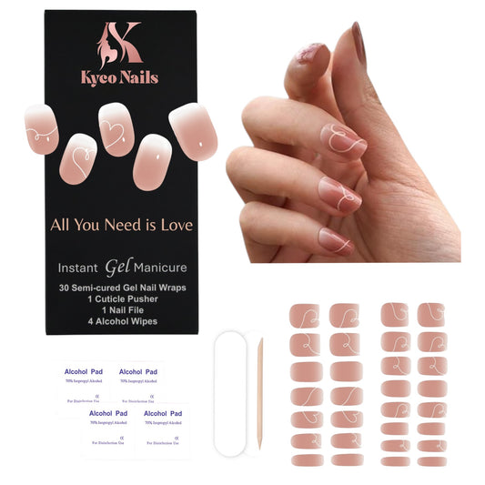 ALL YOU NEED IS LOVE Gel Polish Wraps 30 Pack