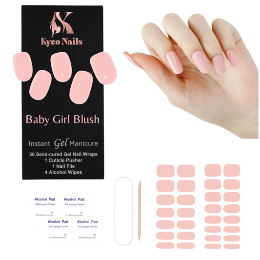 BABY GIRL BLUSH Gel Polish Wraps 30 Pack