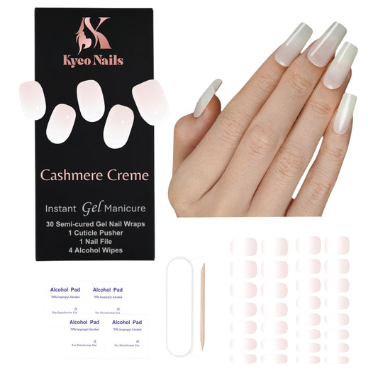 CASHMERE CRÈME Gel Polish Wraps 30 Pack