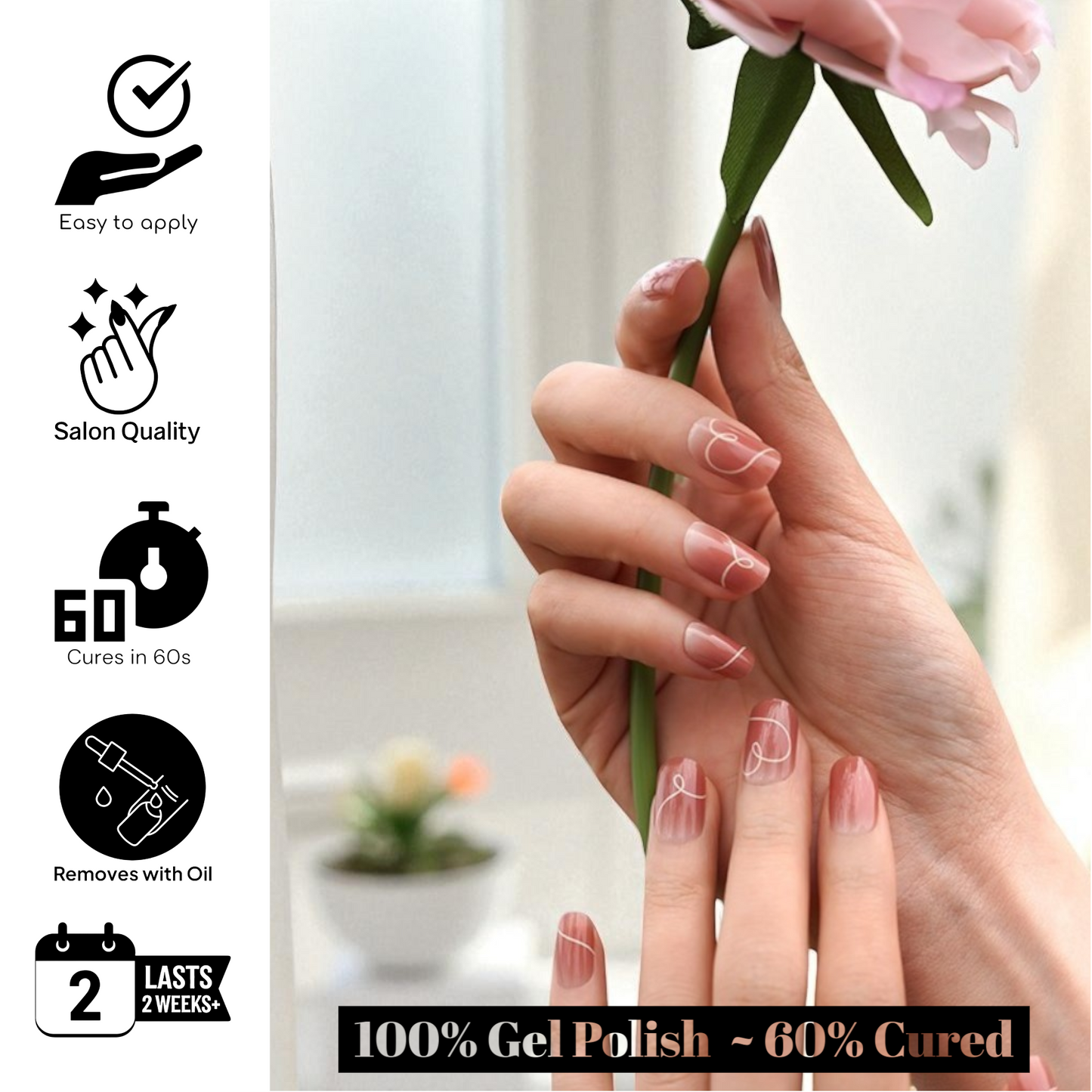 ALL YOU NEED IS LOVE Gel Polish Wraps 30 Pack