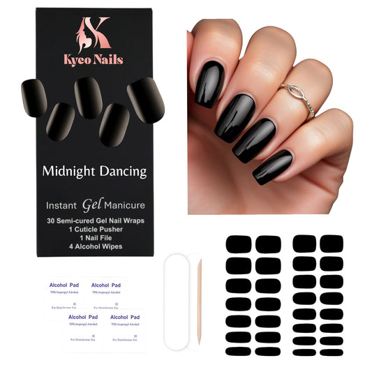 MIDNIGHT DANCING Gel Polish Wraps 30 Pack