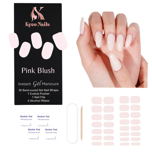 PINK BLUSH Gel Polish Wraps 30 Pack