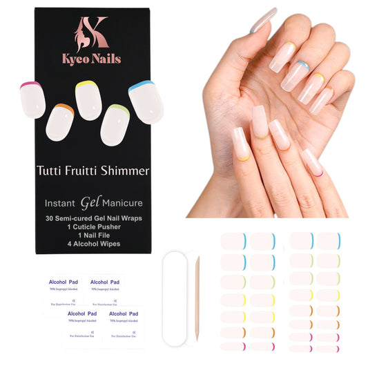 TUTTI FRUITTI SHIMMER Gel Polish Wraps 30 Pack